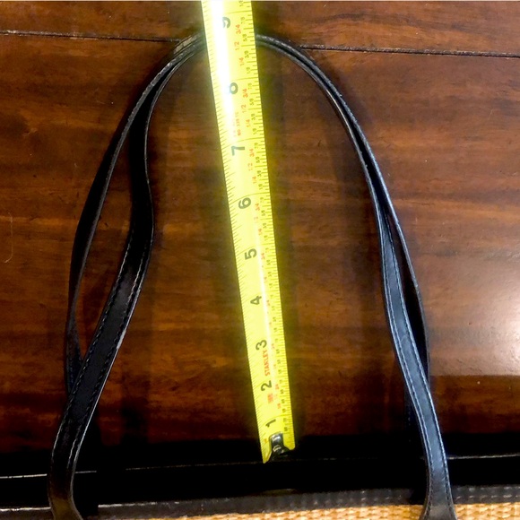 RALPH LAUREN Top Zipper Closure Black Handle Wicker Shoulder Bag with Storage - Picture 8 of 17